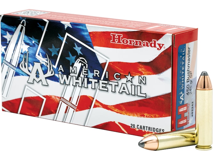 Hornady American Whitetail 450 Bushmaster Ammo 245 Grain Hornady Interlock Jacketed Soft Point 500round For Sale Hornady American Whitetail 450 Bushmaster Ammo 245 Grain Hornady Interlock Jacketed Soft Point 500round For Sale - Ammunition - Indiana Gun Shop