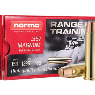 New Norma Range & Training 357 Magnum Ammo 158 Grain Full Metal Jacket 500 rounds - Ammunition | Indiana Gun Shop