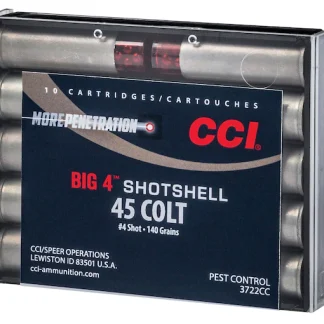 CCI Big 4 Shotshell 45 Colt (Long Colt) Ammo 140 Grain Lead Shot 200 rounds - Ammunition | Indiana Gun Shop