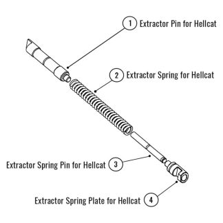 Extractor Components Kit for Hellcat and Hellcat Pro Pistols - Hellcat Parts - Indiana Gun Shop