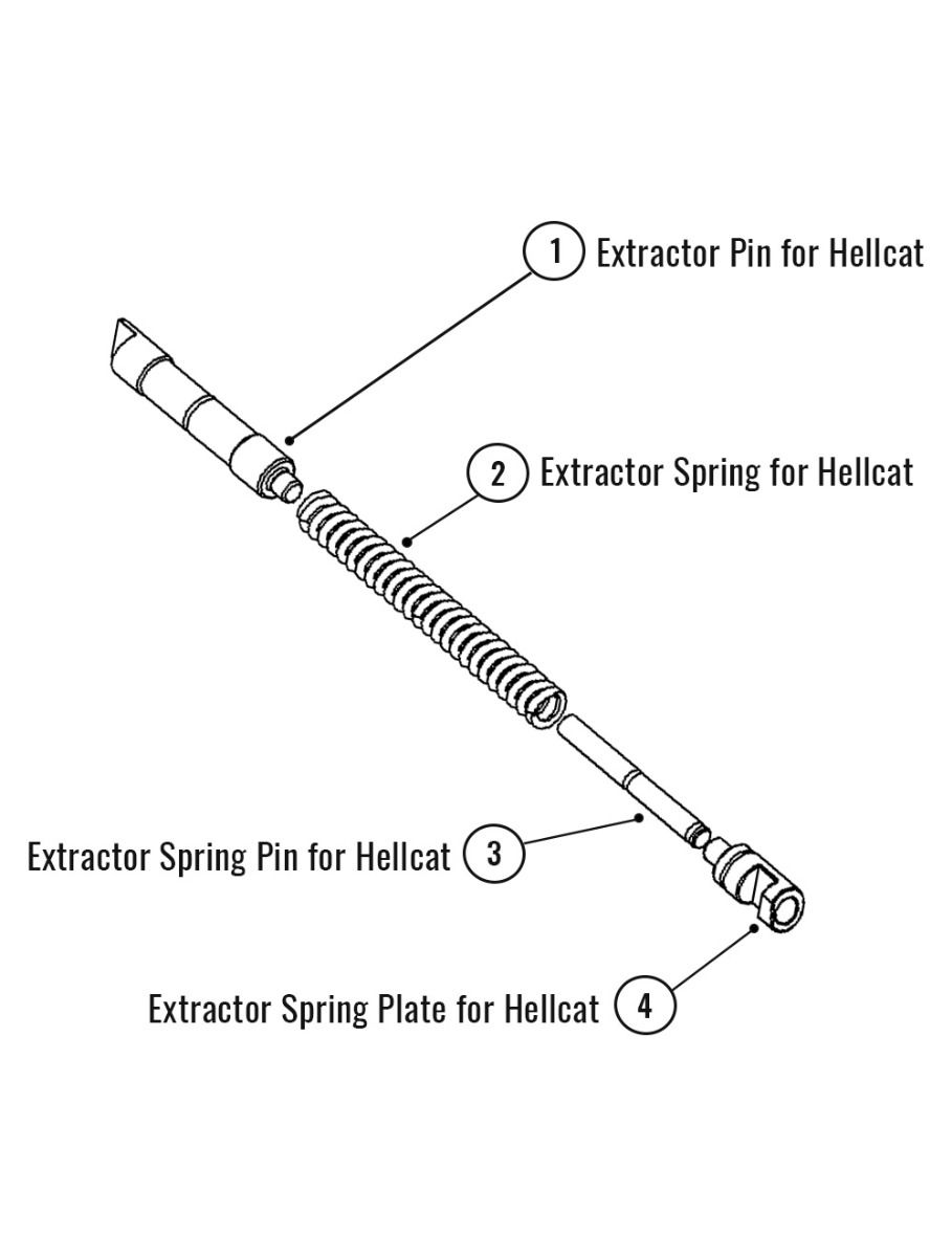 Extractor Components Kit for Hellcat and Hellcat Pro Pistols Extractor Components Kit for Hellcat and Hellcat Pro Pistols - Hellcat Parts - Indiana Gun Shop